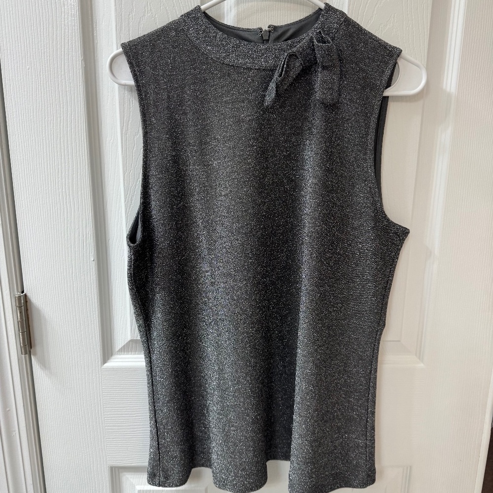 Ann Taylor Metallic Knit Sleeveless Top – Size L